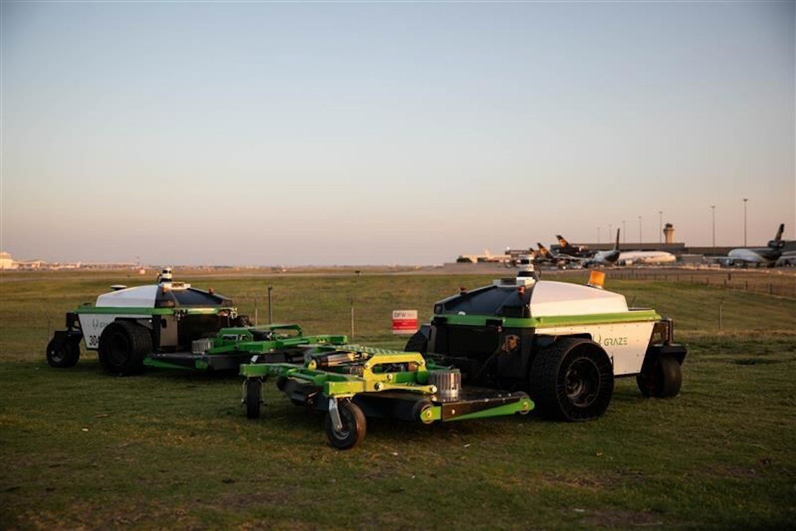 Robot Lawnmowers Are Getting a Test Run at DFW Airport Fort